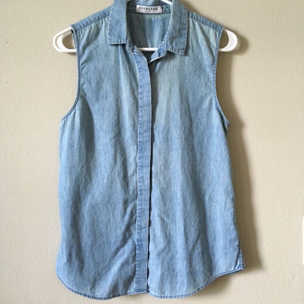 Everlane denim chambray sleeveless